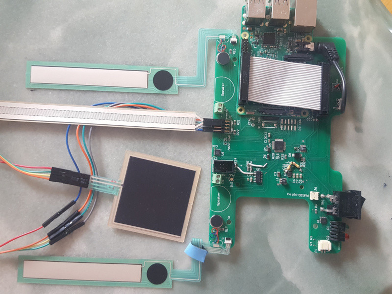 PCB w/ sensors attached
